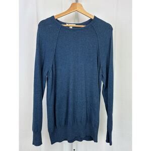BODEN Mens Size M Pullover Sweater Raglan Long Sleeve Cotton Alpaca Blend Blue
